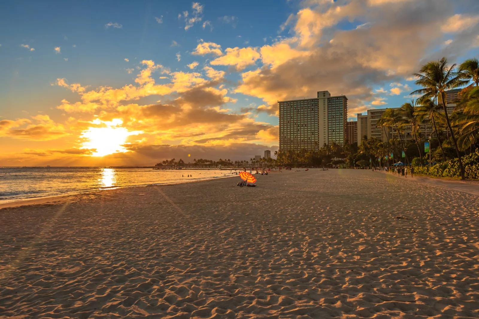 Beautiful South Shore beach with crystal clear waters and golden sand