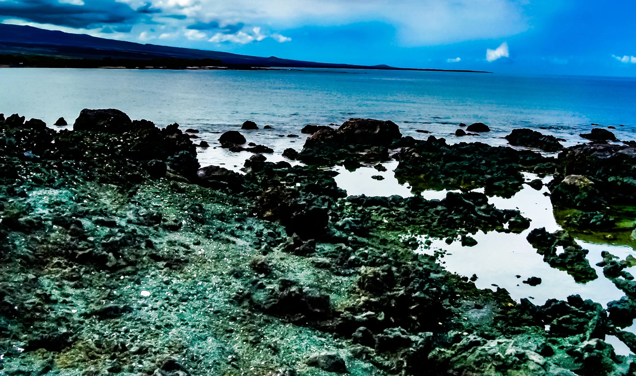 Aerial view of Spencer Beach Park on the Big Island's Kohala Coast