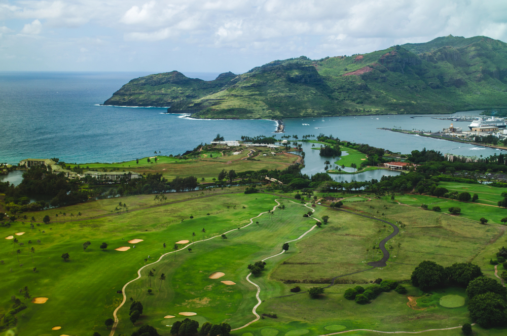 Scenic view of Manele Golf Course on Lanai