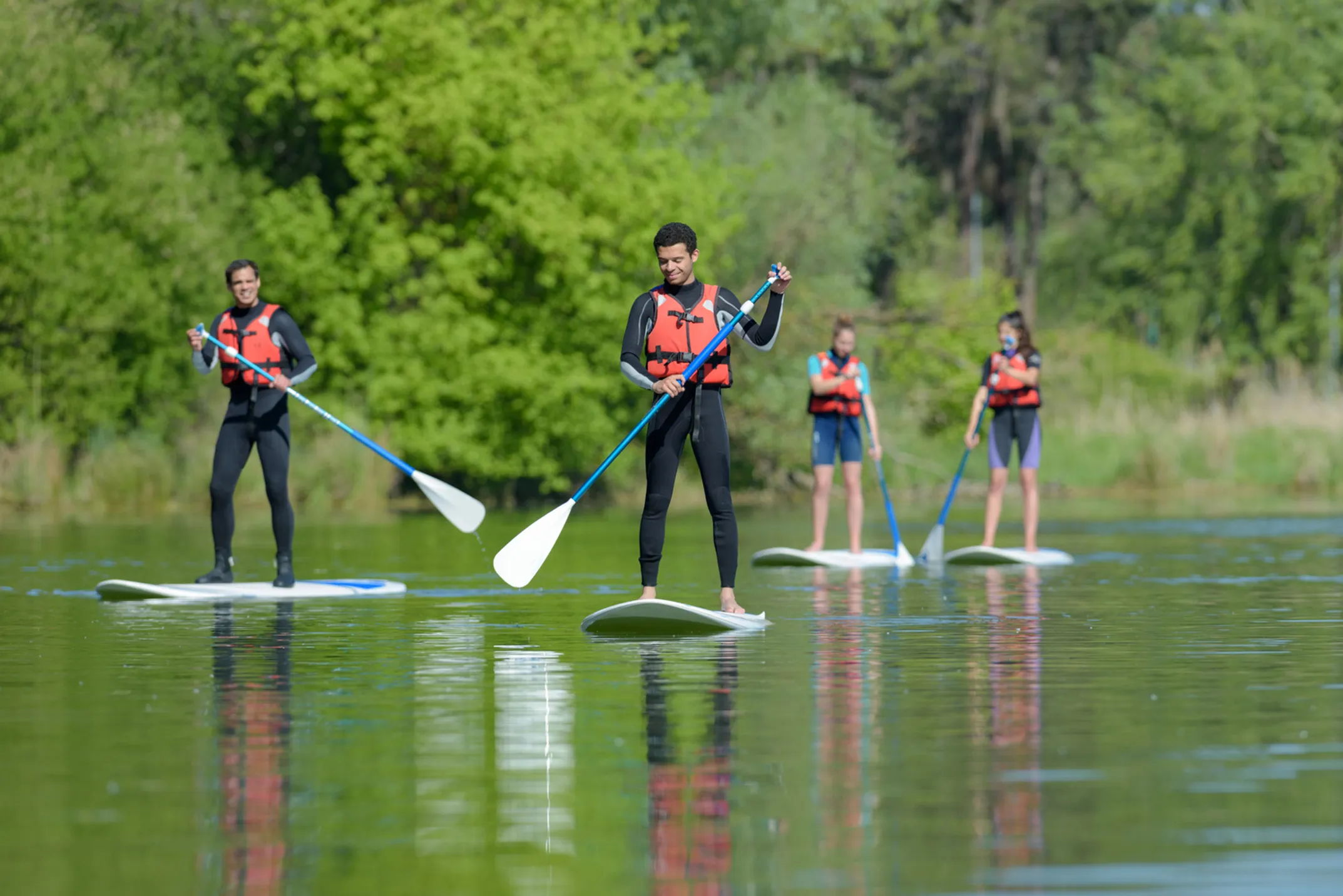 SUP surfing at Kahalu'u Bay - advanced paddleboarding on Big Island