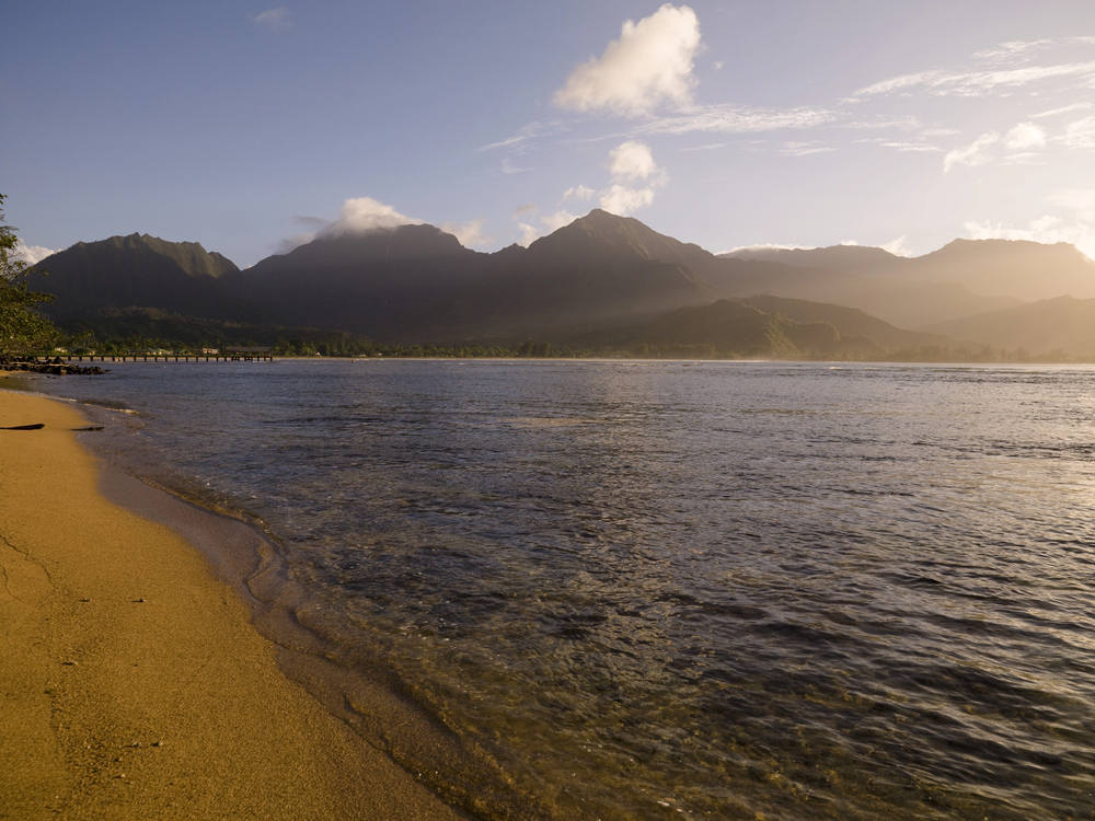 Pristine beach on Lanai with turquoise waters