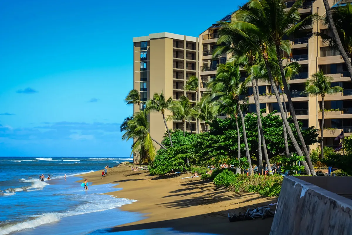 Aerial view of Kauai coastline
