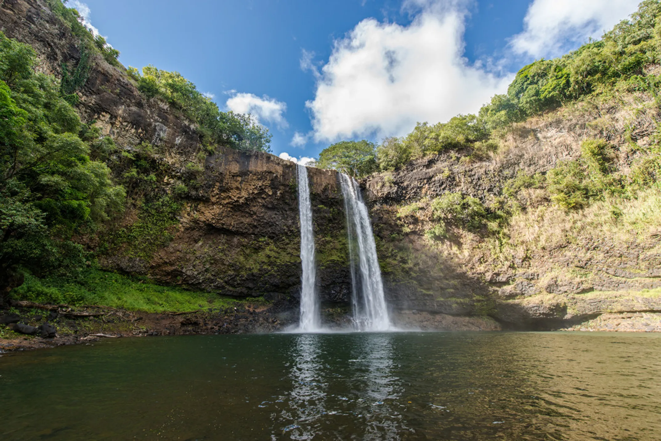 Ancient Wailua River valley with sacred sites