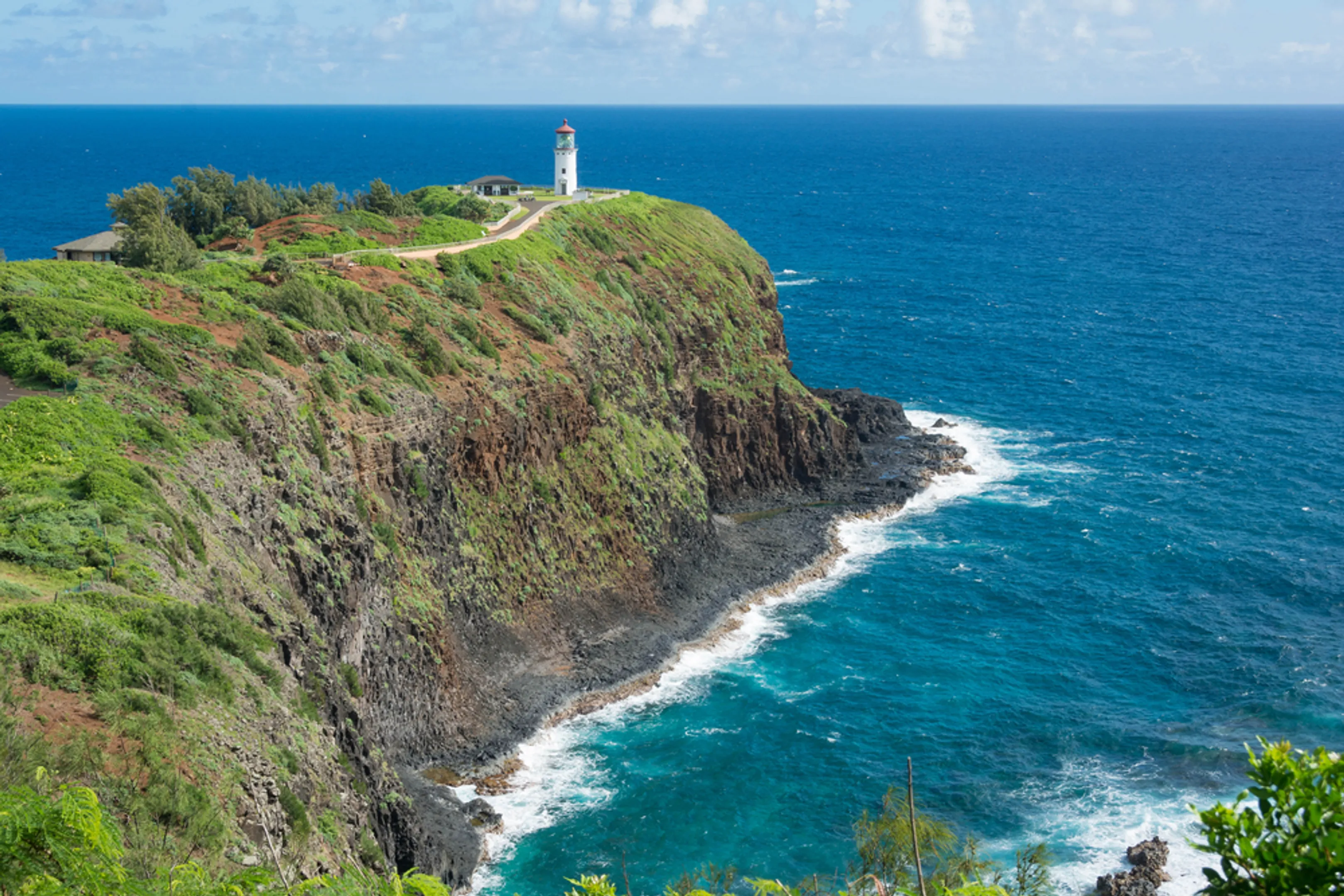 Kīlauea Point Lighthouse standing proudly on the cliffs