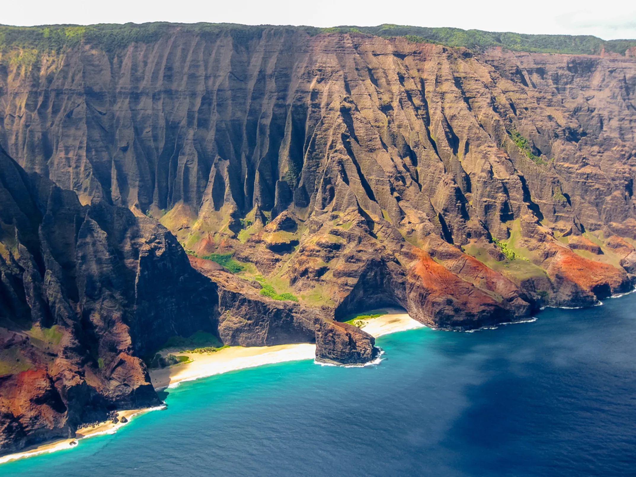 Remote beach on Lanai's eastern coast