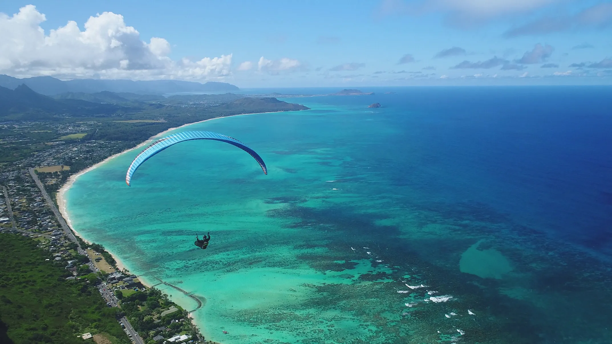 Stunning aerial view of Oahu showing Diamond Head, Waikiki Beach, and the dramatic Hawaiian coastline