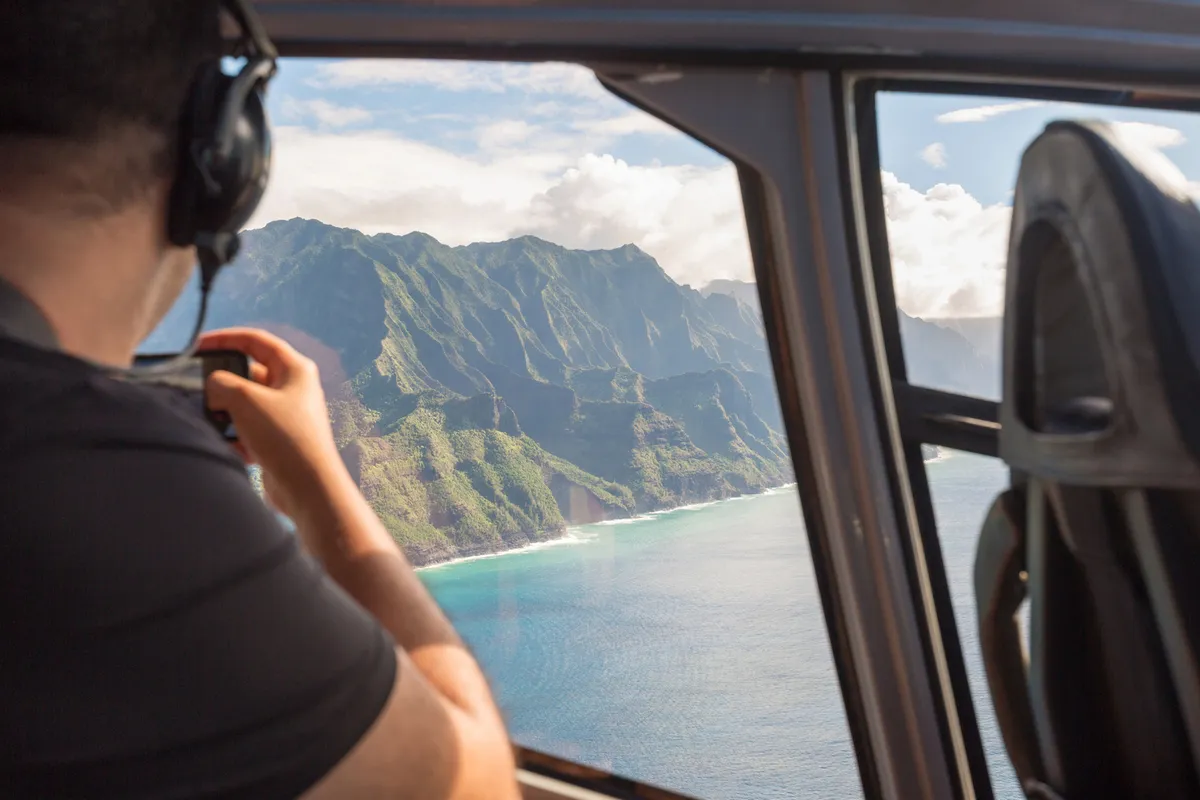 Adventure activities on the Big Island including helicopter tours and coastal exploration
