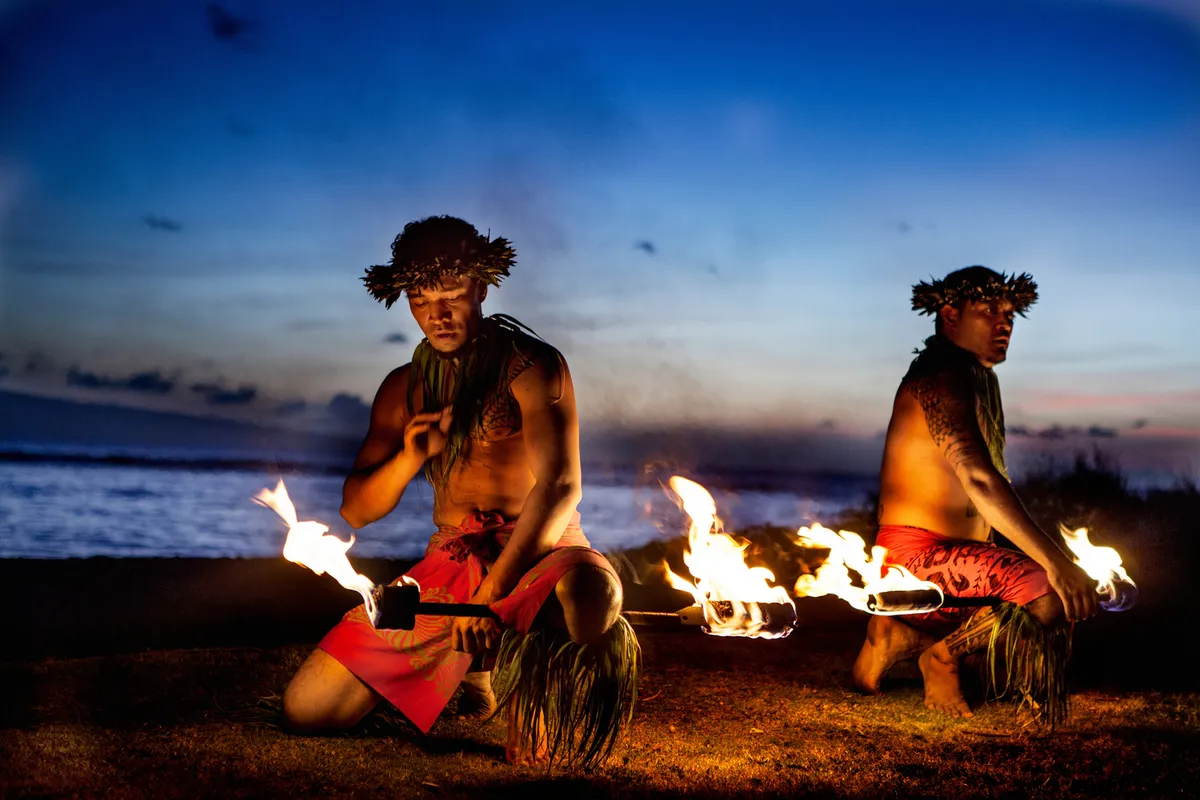 Hawaiian cultural practitioners preserving traditions and language