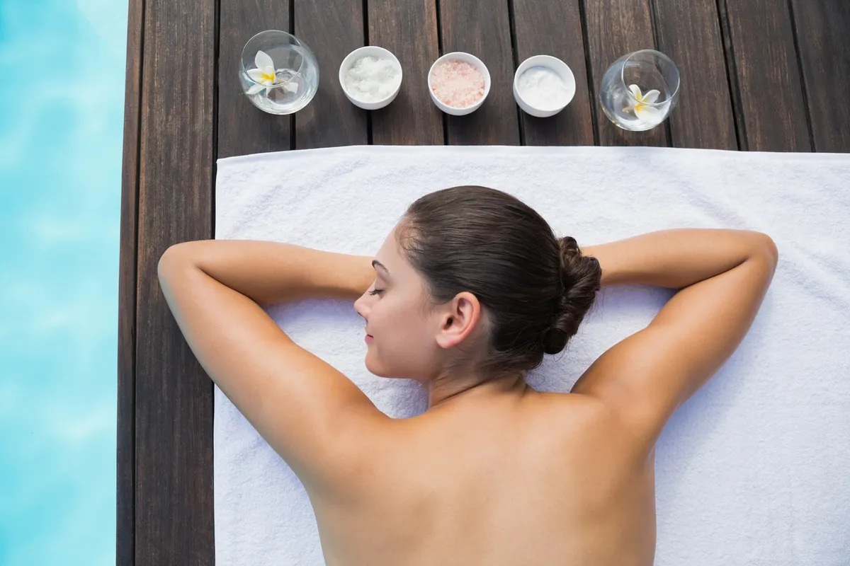 Relaxing spa experience with ocean view deck in Hawaii